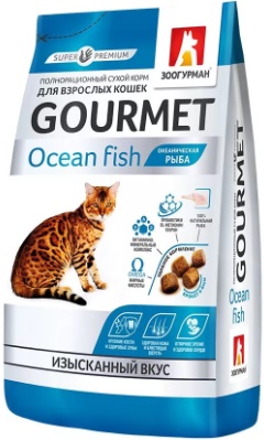 ЗООГУРМАН Gourmet Корм сухой для кошек Океаническая рыба