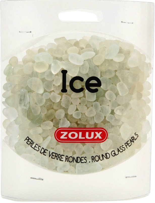 Золюкс Украшения для аквариума стеклянные "Лед", 472г (белый)