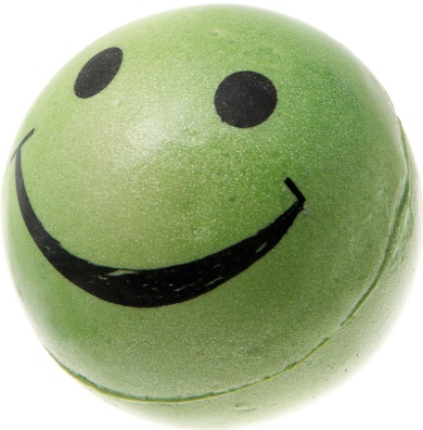 Мяч  Смайлик зеленый металлик 63мм