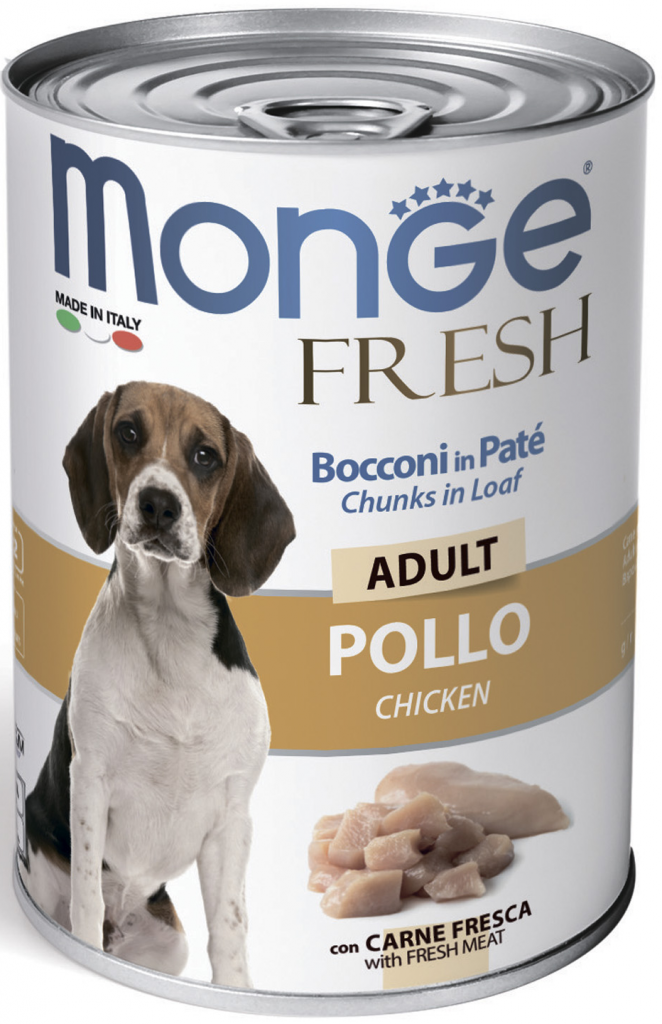 Monge Dog Fresh Chunks in Loaf конс. д/собак мясной рулет с курицей 400г
