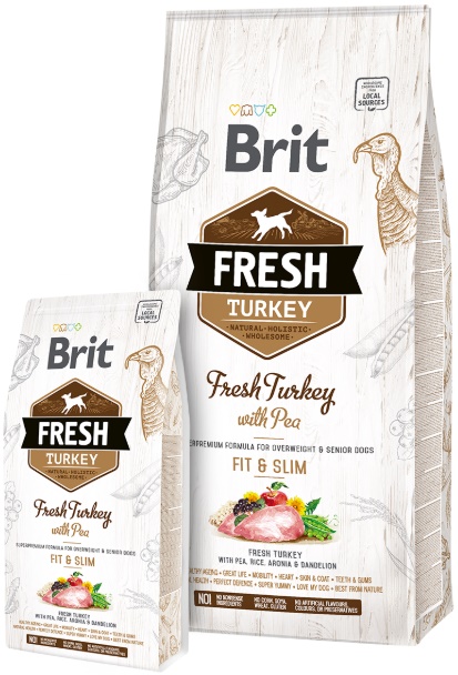 Brit Fresh корм для собак Индейка с горохом для контроля веса