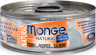 Monge Cat Natural консервы для кошек тунец с лососем 80г