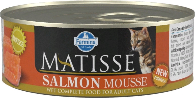 Матис мусс для кошек с лососем 85г