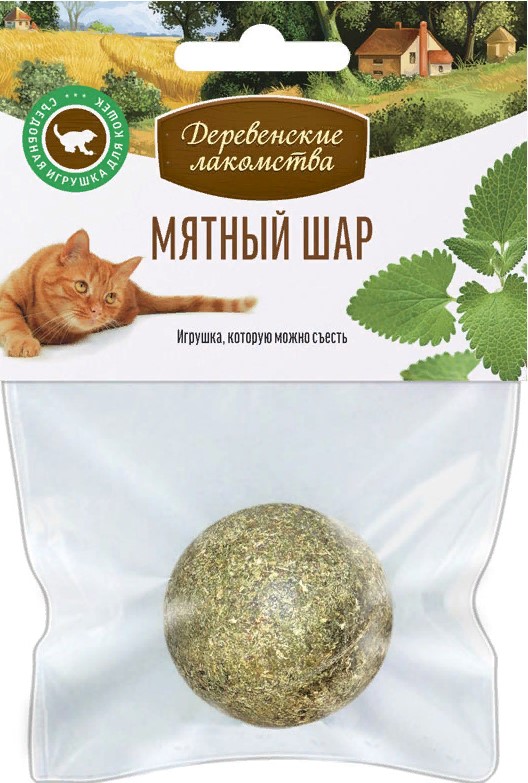 Деревенские лак-ва д/кошек Мятный шар