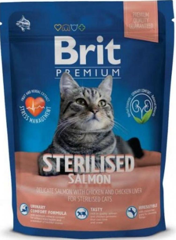 Brit Premium корм д/стерилизованных кошек лосось