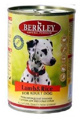 Беркли консервы для собак №6 ягненок/рис 400г