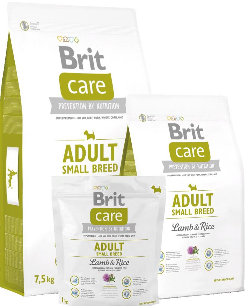 Brit Care сухой корм для собак мелких пород Ягненок/рис