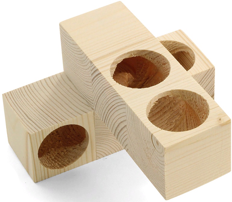 Игрушка-лабиринт для мелких животных деревянный, 135*85*135мм