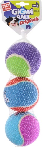 GiGwi Игрушка для собак Три мяча с пищалкой 8см