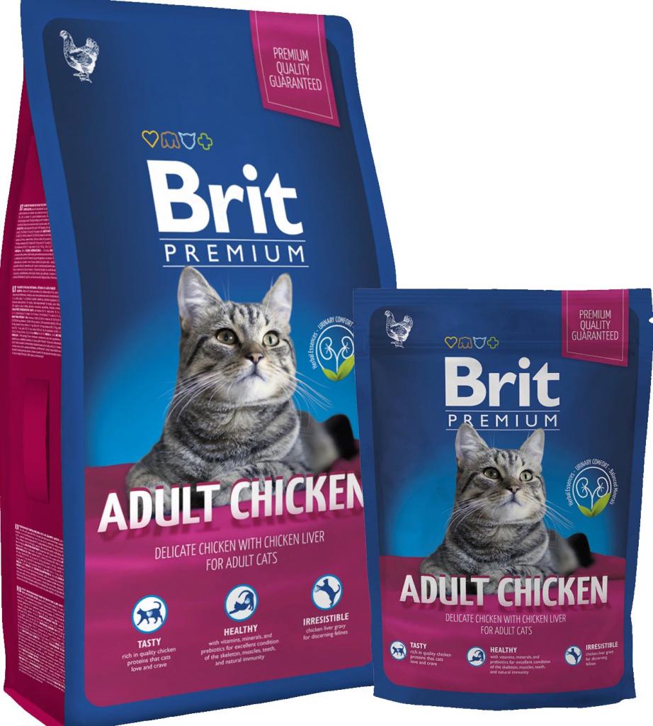 Brit Premium корм д/кошек Курица и куриная печень