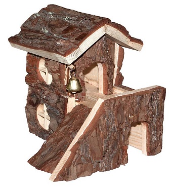 Домик для грызунов из неокоренного дерева "Сторожевая башня" 21*25*h20
