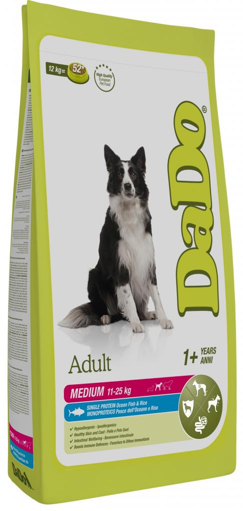 Dado dog корм гипоаллергенный для средних собак океаническая рыба/рис