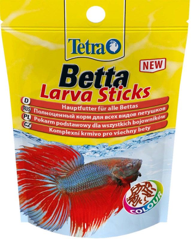 TetraBetta LarvaSticks корм в форме мотыля для петушков 5г (пакет)