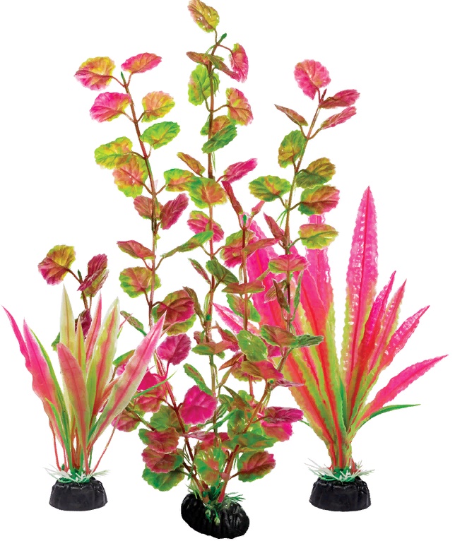 Растения (набор 3шт) розовые, 100мм, 200мм, 300мм