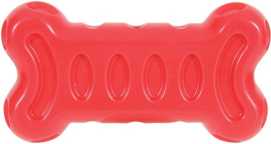 Золюкс Игрушка серия Бабл, кость, термопластичная резина (красная), 15см