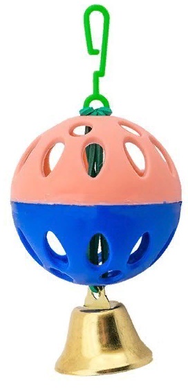 Игрушка для птиц шарик с колокольчиком