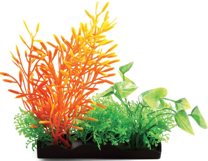 Растения композиция, оранжевая, 150мм