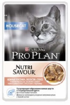 Проплан 85г пауч для домашних кошек  с лососем в соусе